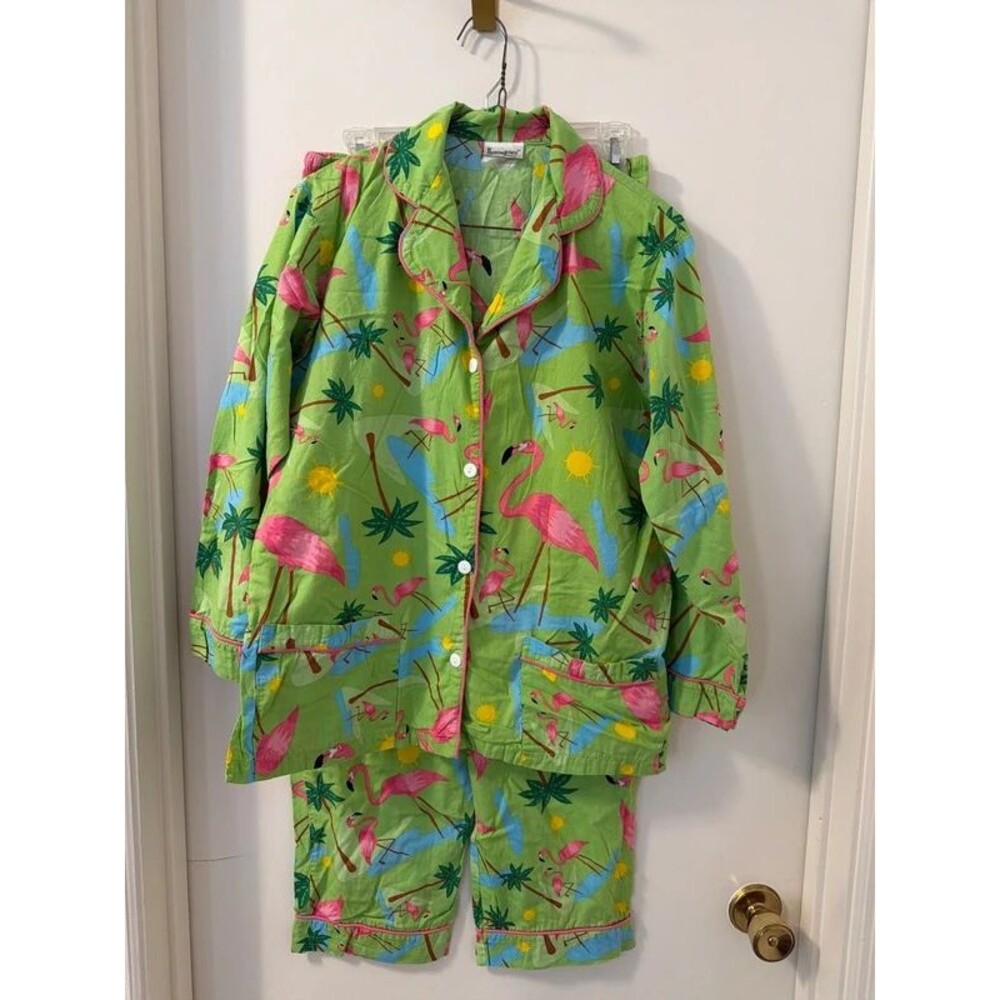 Flamingo cotton PJs from pajamagram size small